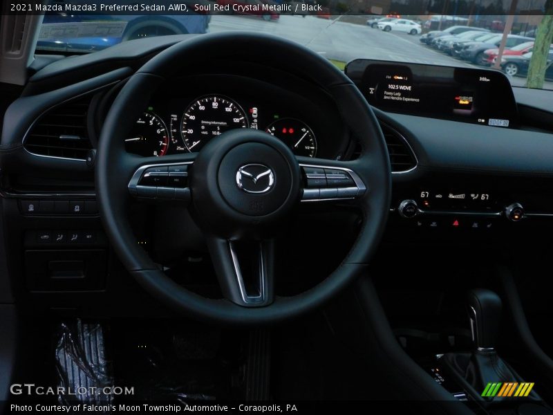 Soul Red Crystal Metallic / Black 2021 Mazda Mazda3 Preferred Sedan AWD