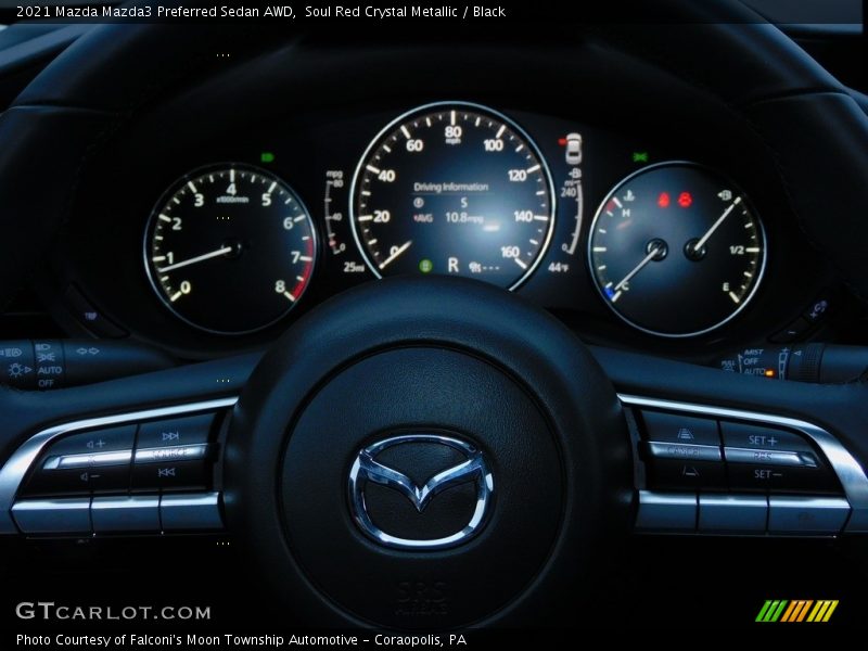Soul Red Crystal Metallic / Black 2021 Mazda Mazda3 Preferred Sedan AWD