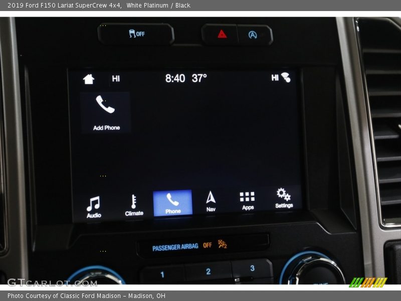 White Platinum / Black 2019 Ford F150 Lariat SuperCrew 4x4