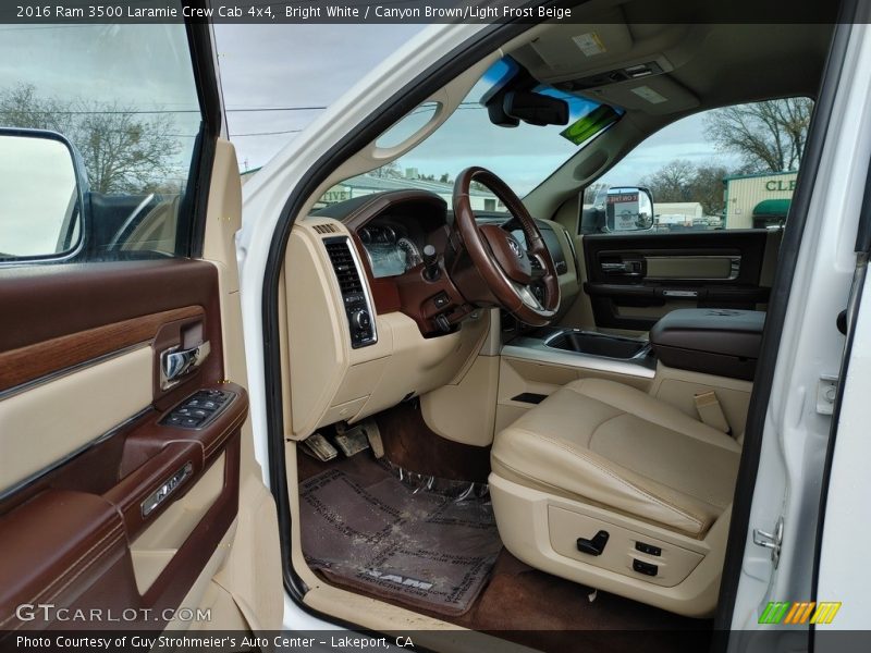  2016 3500 Laramie Crew Cab 4x4 Canyon Brown/Light Frost Beige Interior