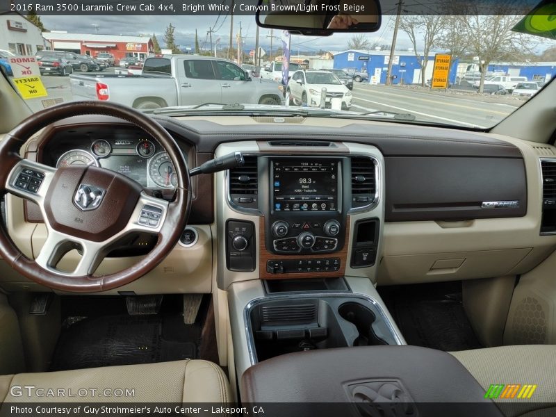  2016 3500 Laramie Crew Cab 4x4 Canyon Brown/Light Frost Beige Interior