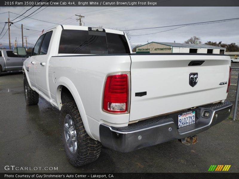 Bright White / Canyon Brown/Light Frost Beige 2016 Ram 3500 Laramie Crew Cab 4x4