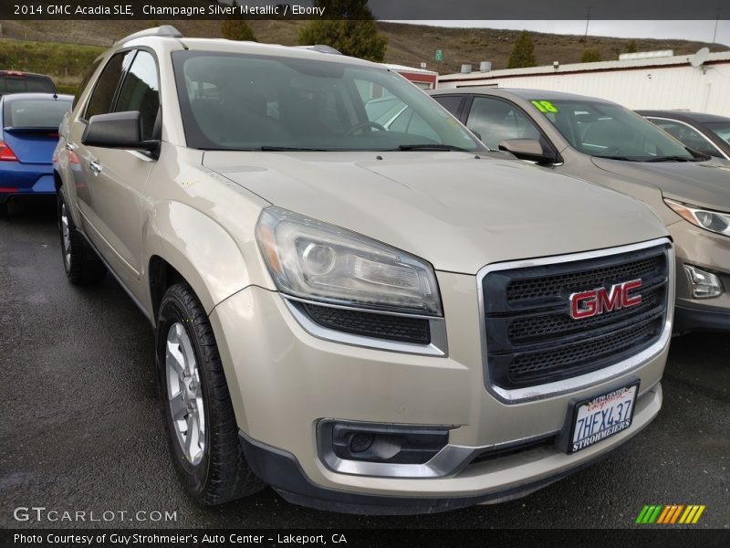 Champagne Silver Metallic / Ebony 2014 GMC Acadia SLE