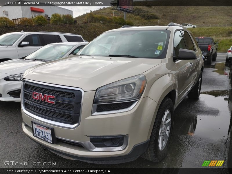 Champagne Silver Metallic / Ebony 2014 GMC Acadia SLE