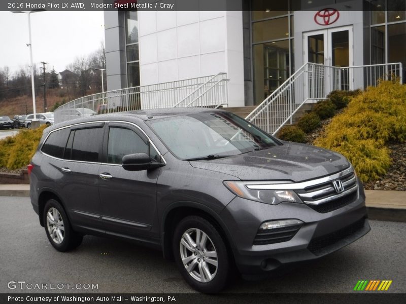 Modern Steel Metallic / Gray 2016 Honda Pilot LX AWD