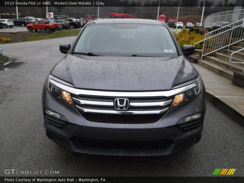 Modern Steel Metallic / Gray 2016 Honda Pilot LX AWD