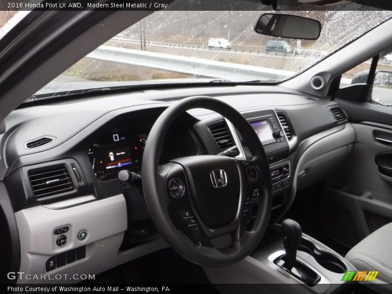 Modern Steel Metallic / Gray 2016 Honda Pilot LX AWD