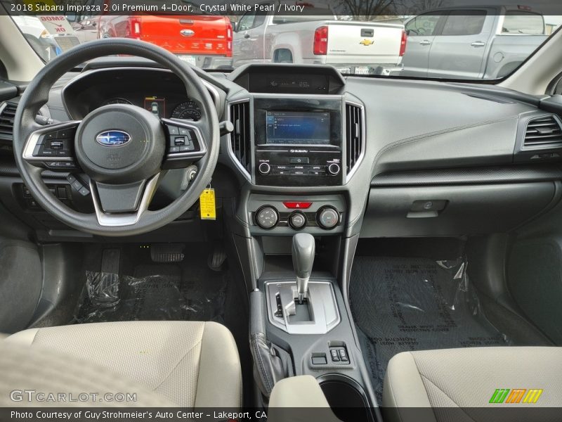 Crystal White Pearl / Ivory 2018 Subaru Impreza 2.0i Premium 4-Door