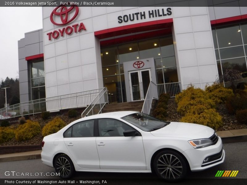 Pure White / Black/Ceramique 2016 Volkswagen Jetta Sport