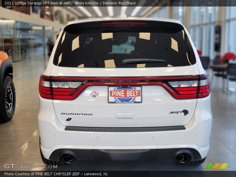 White Knuckle / Demonic Red/Black 2021 Dodge Durango SRT Hellcat AWD