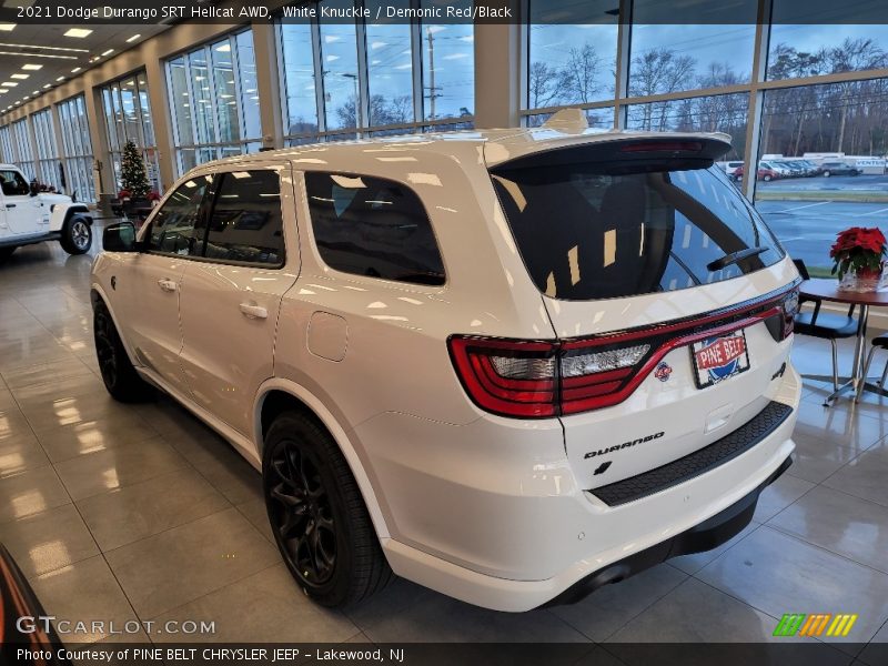 White Knuckle / Demonic Red/Black 2021 Dodge Durango SRT Hellcat AWD