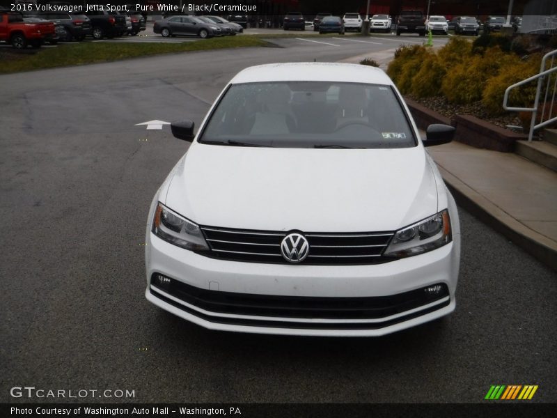 Pure White / Black/Ceramique 2016 Volkswagen Jetta Sport