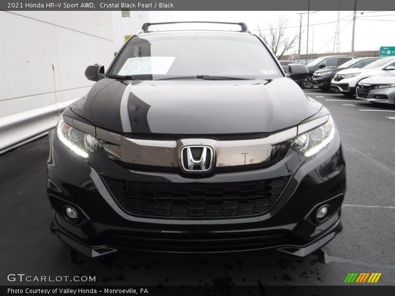 Crystal Black Pearl / Black 2021 Honda HR-V Sport AWD