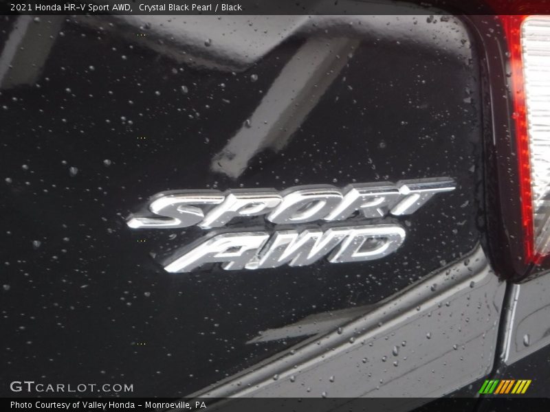 Crystal Black Pearl / Black 2021 Honda HR-V Sport AWD