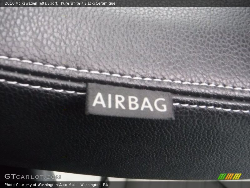 Pure White / Black/Ceramique 2016 Volkswagen Jetta Sport
