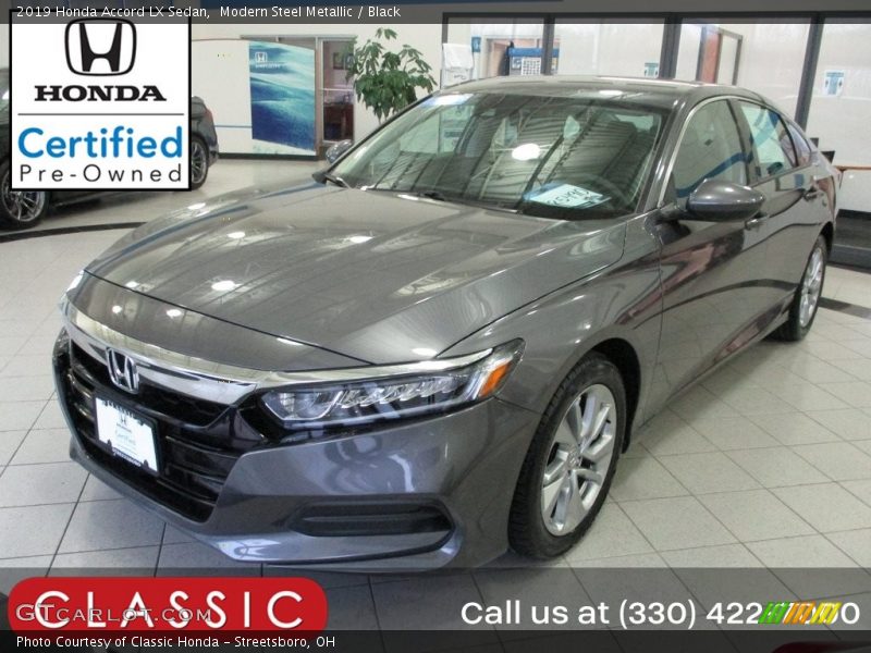 Modern Steel Metallic / Black 2019 Honda Accord LX Sedan