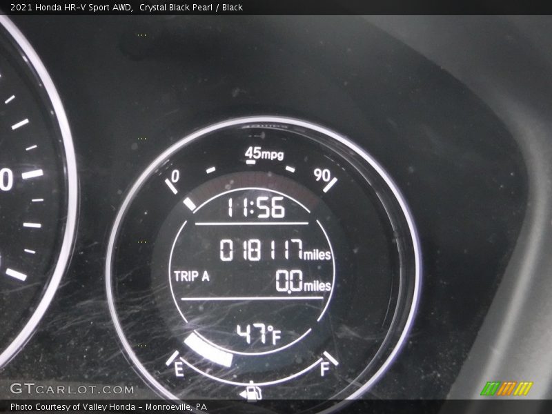 Crystal Black Pearl / Black 2021 Honda HR-V Sport AWD