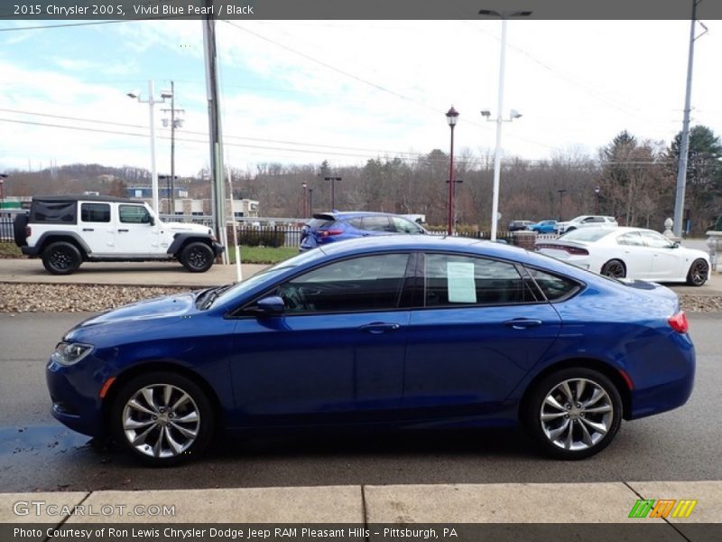 Vivid Blue Pearl / Black 2015 Chrysler 200 S
