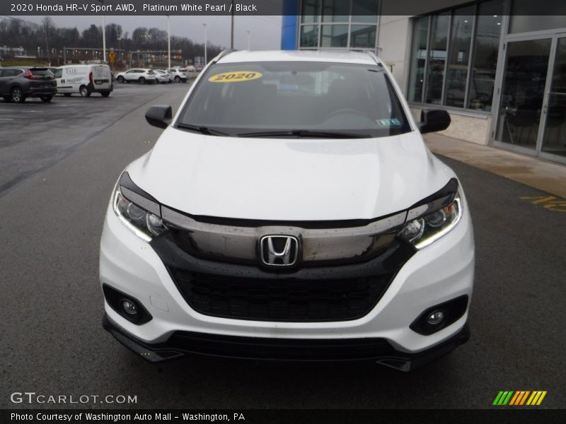 Platinum White Pearl / Black 2020 Honda HR-V Sport AWD