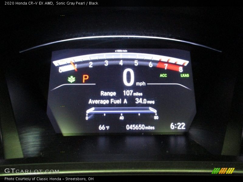 Sonic Gray Pearl / Black 2020 Honda CR-V EX AWD