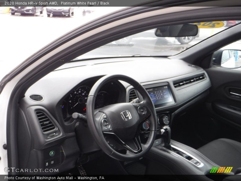 Platinum White Pearl / Black 2020 Honda HR-V Sport AWD
