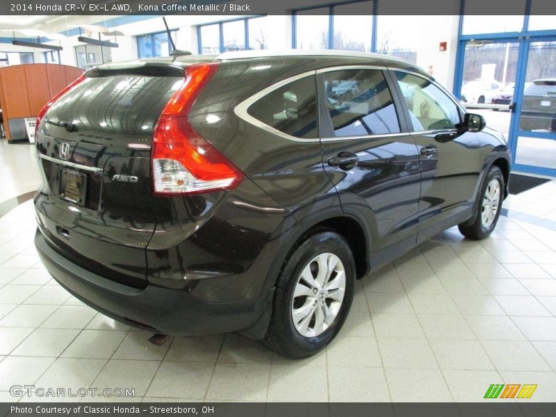 Kona Coffee Metallic / Black 2014 Honda CR-V EX-L AWD