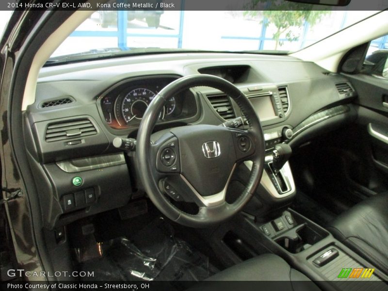 Kona Coffee Metallic / Black 2014 Honda CR-V EX-L AWD