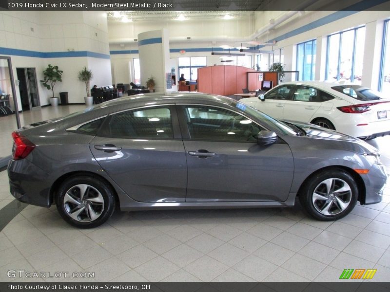 Modern Steel Metallic / Black 2019 Honda Civic LX Sedan