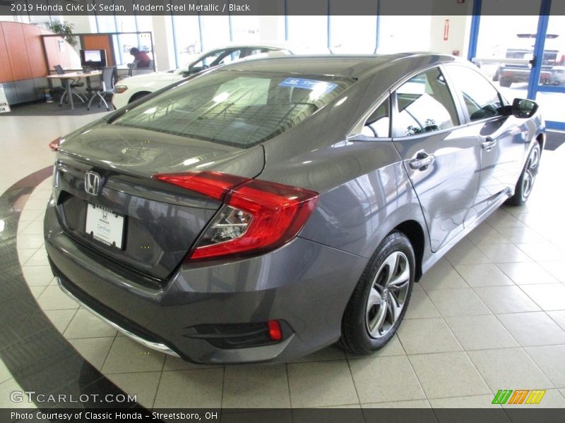 Modern Steel Metallic / Black 2019 Honda Civic LX Sedan