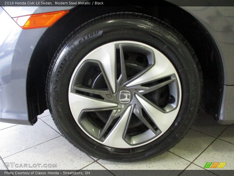 Modern Steel Metallic / Black 2019 Honda Civic LX Sedan
