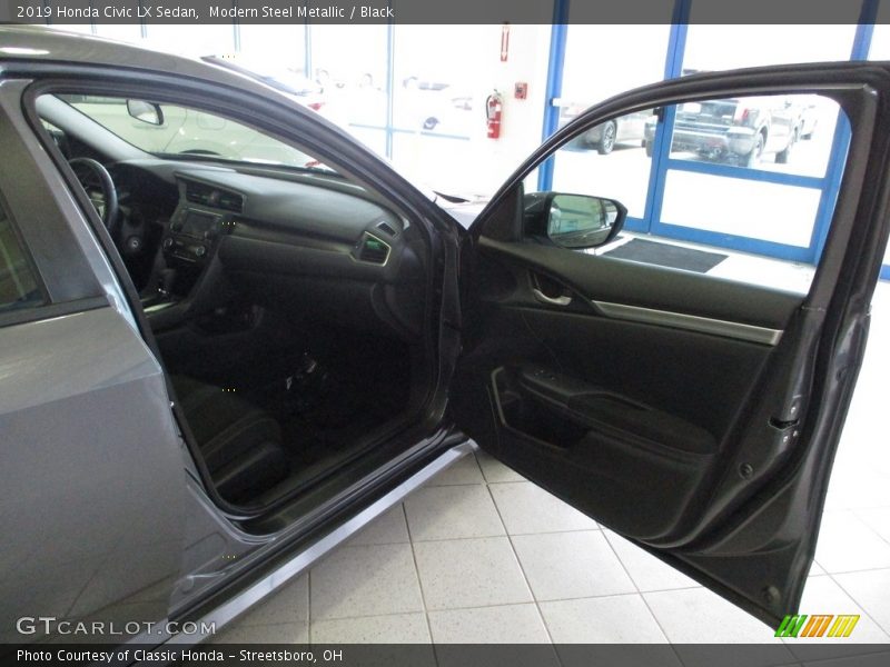 Modern Steel Metallic / Black 2019 Honda Civic LX Sedan