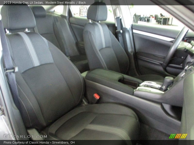 Modern Steel Metallic / Black 2019 Honda Civic LX Sedan