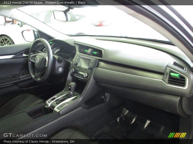 Modern Steel Metallic / Black 2019 Honda Civic LX Sedan