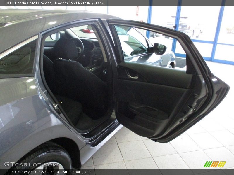 Modern Steel Metallic / Black 2019 Honda Civic LX Sedan