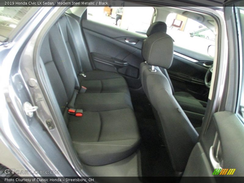 Modern Steel Metallic / Black 2019 Honda Civic LX Sedan