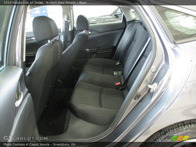 Modern Steel Metallic / Black 2019 Honda Civic LX Sedan