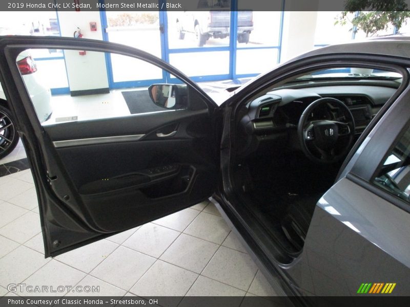 Modern Steel Metallic / Black 2019 Honda Civic LX Sedan