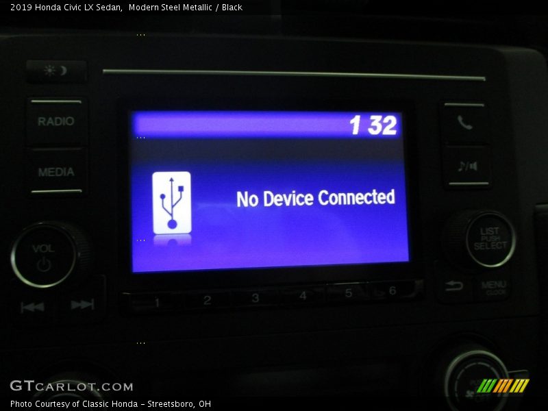 Modern Steel Metallic / Black 2019 Honda Civic LX Sedan