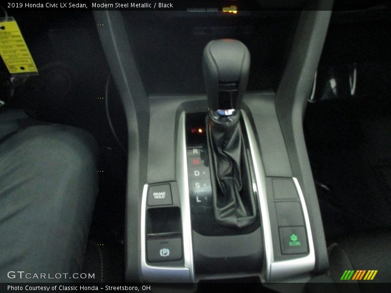 Modern Steel Metallic / Black 2019 Honda Civic LX Sedan