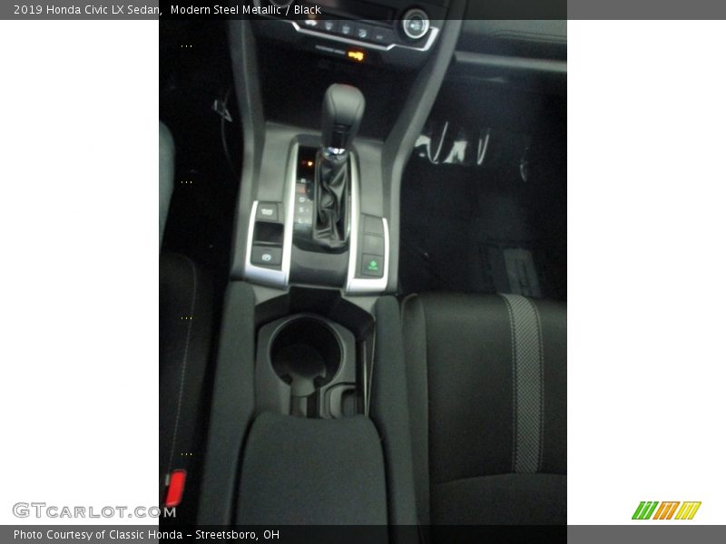 Modern Steel Metallic / Black 2019 Honda Civic LX Sedan