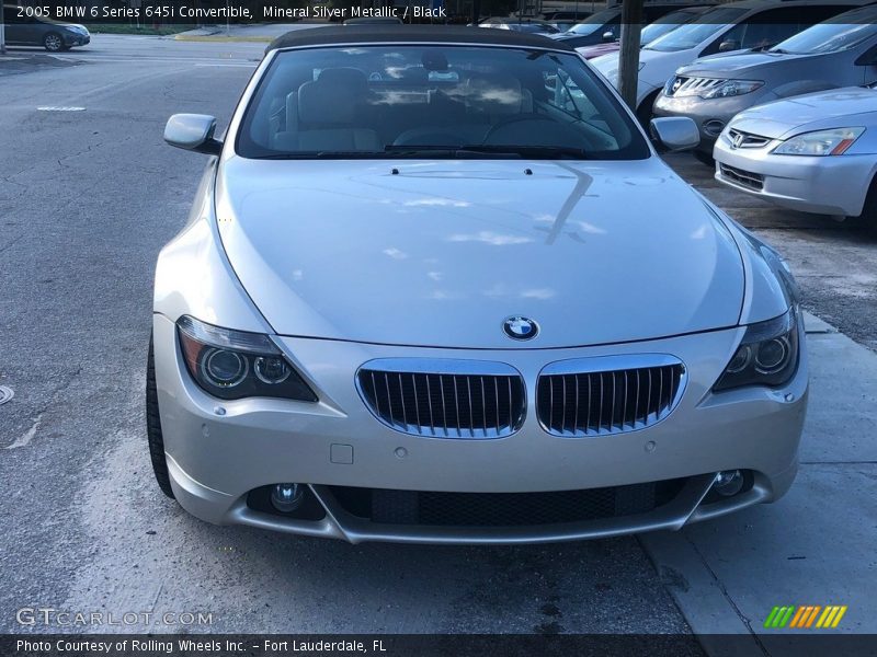 Mineral Silver Metallic / Black 2005 BMW 6 Series 645i Convertible