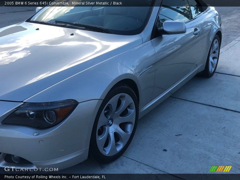 Mineral Silver Metallic / Black 2005 BMW 6 Series 645i Convertible