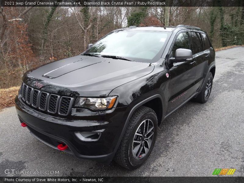 Diamond Black Crystal Pearl / Ruby Red/Black 2021 Jeep Grand Cherokee Trailhawk 4x4