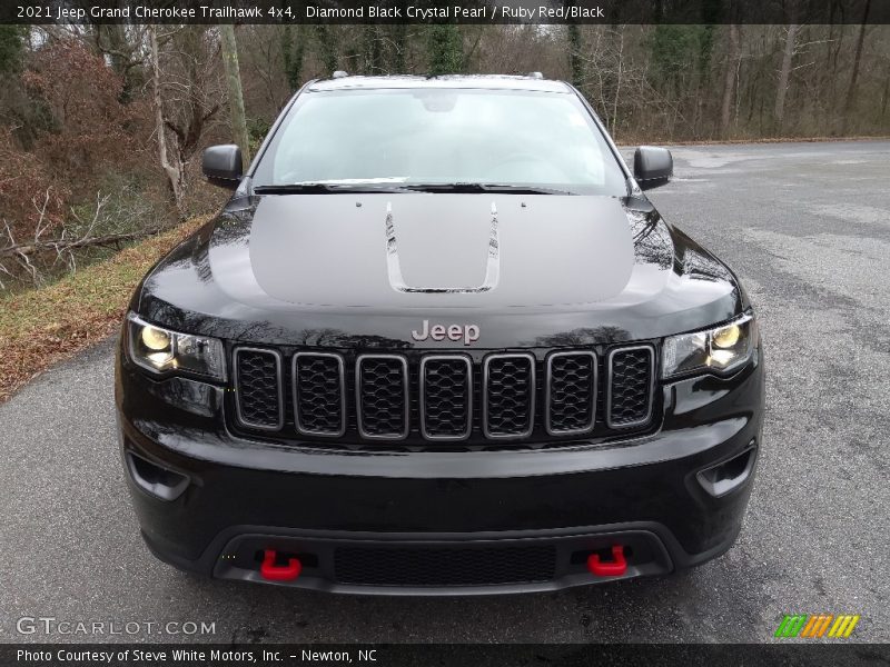 Diamond Black Crystal Pearl / Ruby Red/Black 2021 Jeep Grand Cherokee Trailhawk 4x4