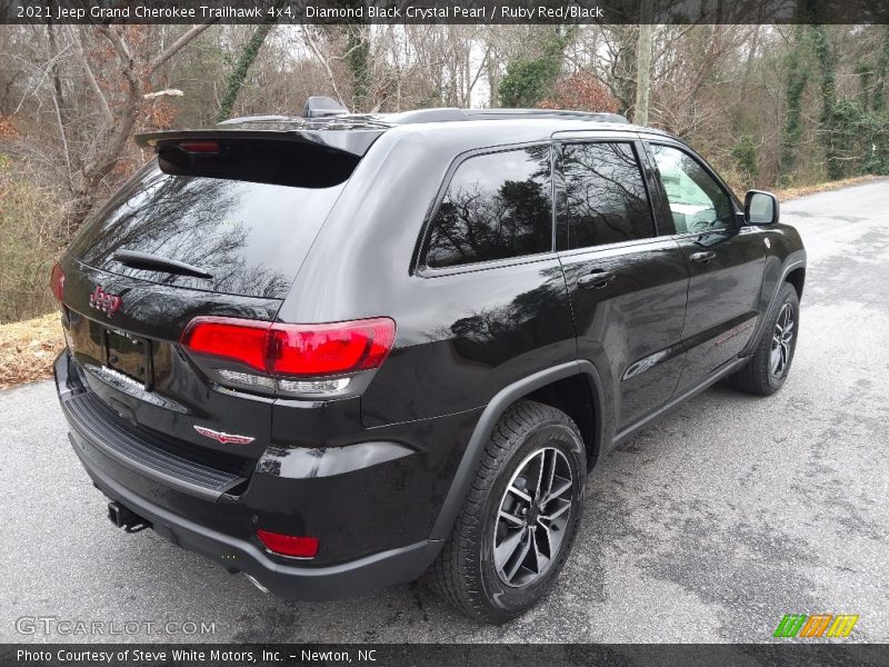 Diamond Black Crystal Pearl / Ruby Red/Black 2021 Jeep Grand Cherokee Trailhawk 4x4