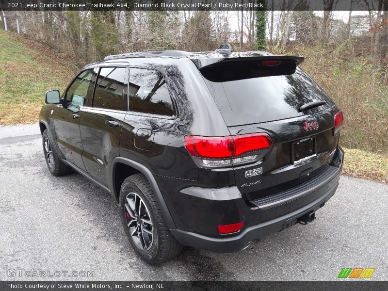 Diamond Black Crystal Pearl / Ruby Red/Black 2021 Jeep Grand Cherokee Trailhawk 4x4