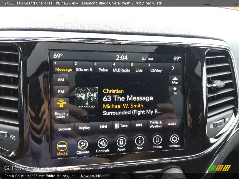 Controls of 2021 Grand Cherokee Trailhawk 4x4