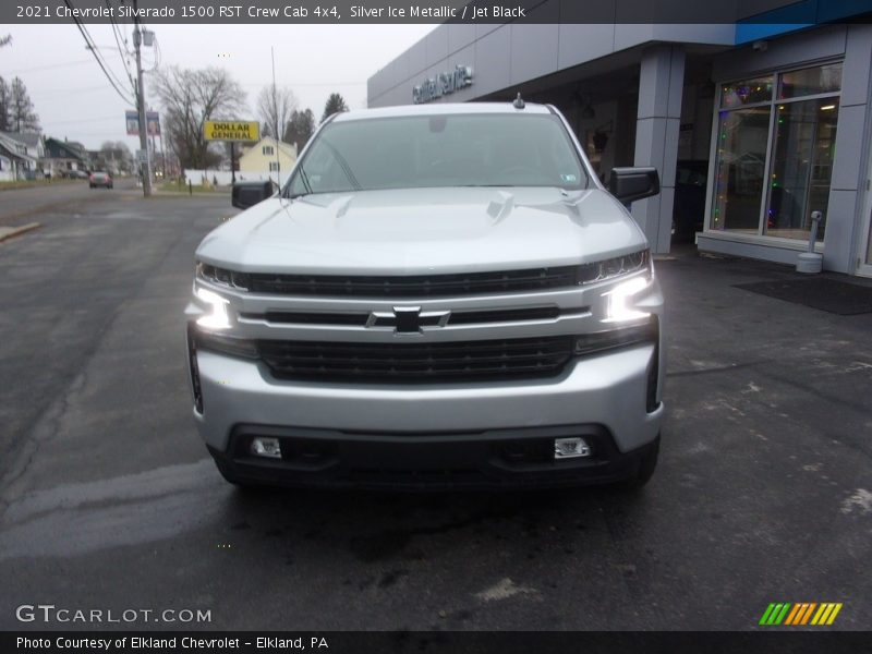 Silver Ice Metallic / Jet Black 2021 Chevrolet Silverado 1500 RST Crew Cab 4x4