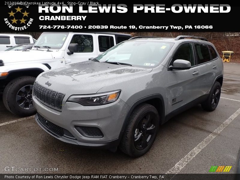 Sting-Gray / Black 2021 Jeep Cherokee Latitude 4x4