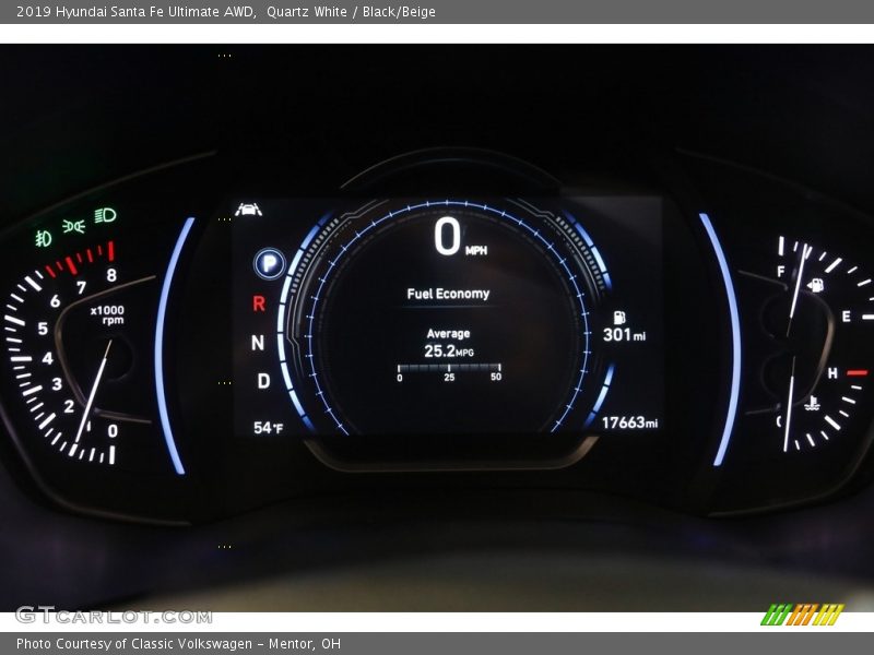 Quartz White / Black/Beige 2019 Hyundai Santa Fe Ultimate AWD